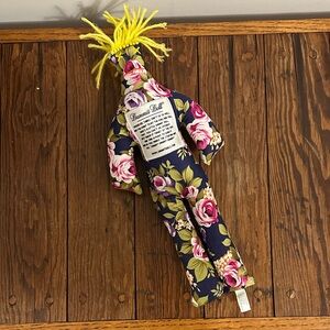 Floral Voodoo Doll with Yellow Hair